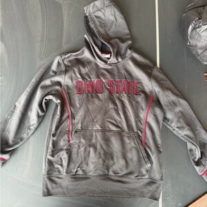 Nike Therma-Fit Ohio State Gray Hoodie with Red Accents